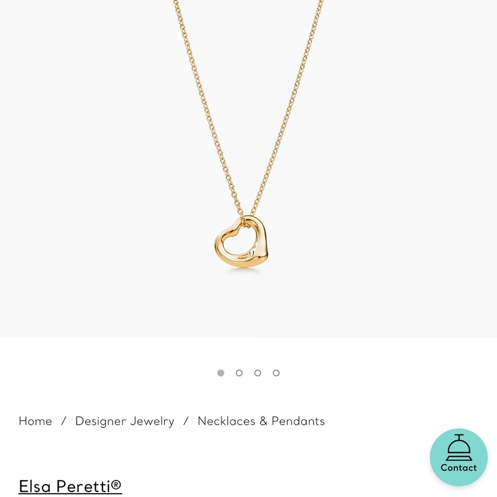 Tiffany & Co gold Elsa Pereti open heart necklace